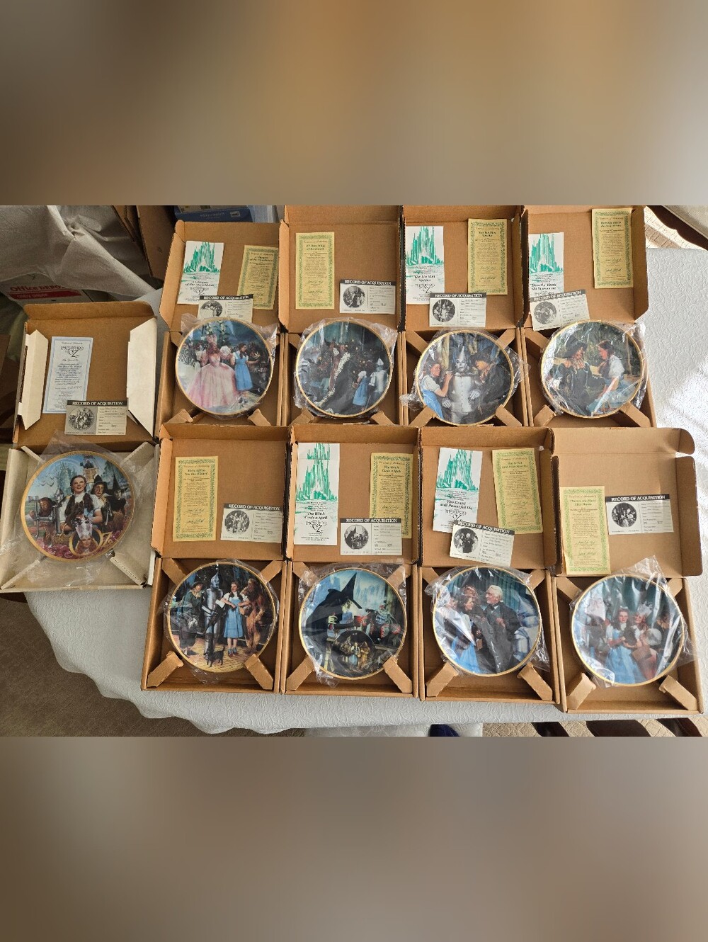 Vintage Wizard of Oz 1989 50th Anniversary Hamilton Complete 9 plates set